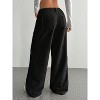 Coolmee Women's Vintage Corduroy High Elastic Waist Wide Leg Pocketed Pants Trouser - 3 of 4