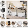 Yaheetech 71in Extended Sofa Table Wooden Console Table with 2 Outlet and 2 USB Ports, Gray - 4 of 4