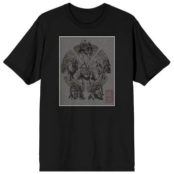 Yasuke Faces Men's Black T-shirt