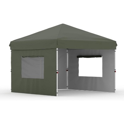 10x10 Pop Up Canopy with 3 Removable Sidewalls, Beach Tent - UV Protection, Outdoor Gazebo with 1-Button Push, Outdoor Sun Shade Events