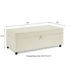 Modern Upholstered Storage Ottoman Bench with Casters and Hidden Compartment for Living Room -3irtyhousy - 4 of 4