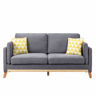 Modern Couch/Loveseat,Detachable Backrest Minimalist Design Loveseat ,Gray