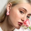 SOHI Women's Barbie Pink The Medium Teardrop Stud Earrings - 3 of 4