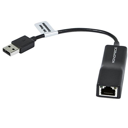 vasthoudend wees stil boot Monoprice Low Power Usb 2.0 Fast Ethernet Adapter For Pc, Mac Desktop Or  Laptop Computer, Supports Full & Half-duplex Operations : Target