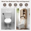 SinCiDo 68" High Natural Rattan Toilet Top Storage Cabinet, Modern Storage Cabinet w/ Sliding Door & Adjustable Shelf,Bathroom Space Saver,Natural Oak - 4 of 4