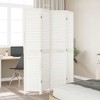 vidaXL Room Divider 4 Panels White Solid Wood Paulownia - 3 of 4