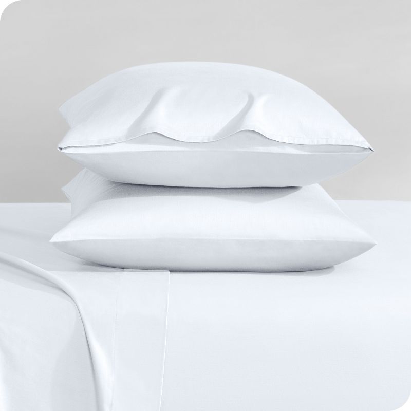 400 Thread Count Organic Cotton Sateen Pillowcase Set by Bare Home, 1 of 6