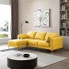 VASIP Modern L-Shaped Sectional Sofa - Sunshine Yellow Upholstered Fabric, Cozy Leisure Design for Contemporary Living Room - 2 of 4