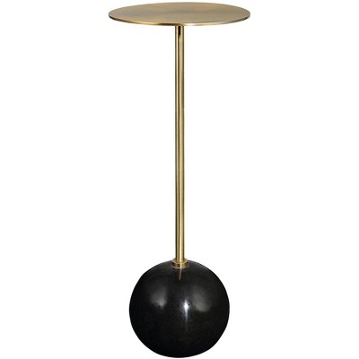 Uttermost Gimlet 22" High Marble and Brass Art Deco Modern Drink Table