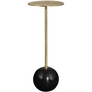 Uttermost Gimlet 22" High Marble and Brass Art Deco Modern Drink Table - 1 of 1