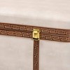Baxton Studio Brenner Faux Shagreen Storage Trunk Beige/Brown/Gold - 3 of 4