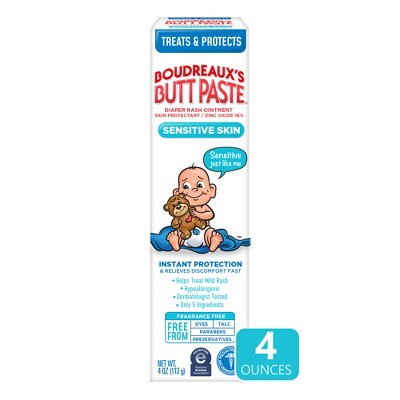 Image of Boudreaux's Butt Paste Baby Diaper Rash Cream for Sensitive Skin - 4oz