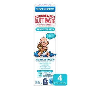 Boudreaux's Butt Paste Baby Diaper Rash Cream for Sensitive Skin - 4oz
