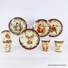 Holiday Cheer Set of 4 Plates with Real Gold Plaid Trim, Christmas Tableware Collection for Salad, Dessert, Appetizer and Side Plates| OrnamentallyYou - 4 of 4