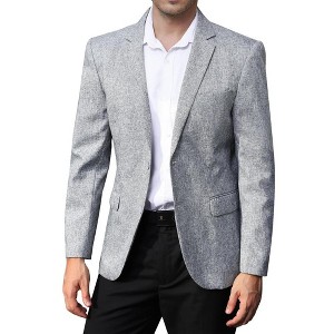Men Sport Coats Big and Tall Blazers for Men Business Casual Suit Jacket Regular Fit Fashion Lightweight - 1 of 4