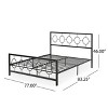 GDFStudio Anuta King Size Modern Iron Platform Bed Frame - 3 of 4