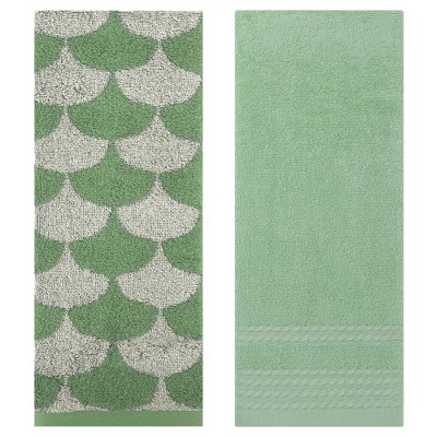 REGALWOVEN Soft Absorbent Bathroom Decorative Hand Towels for Drying 14" x 30"/13" x 29" 2 Pcs