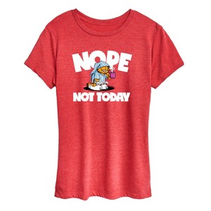 Women's - Garfield - Nope Not Today Short Sleeve Graphic T-Shirt - 1 of 4