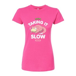 Women's - Pokémon - Slowpoke Taking it Slow Fitted Graphic T-Shirt - 1 of 3