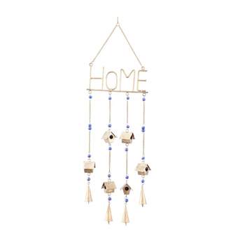 33" Iron Traditional Home Windchime Gold/Blue - Olivia & May