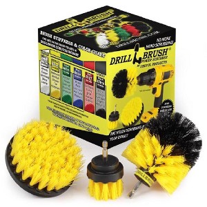 Drillbrush Y-S-42O-QC-DB Drill Brush Set, Yellow - 1 of 1