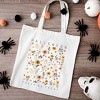 City Creek Prints Halloween Floral And Ghost Collage Canvas Tote Bag - 15x16 - Natural - 2 of 2