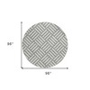 Gray And Ivory Geometric Washable Indoor Outdoor Area Rug - 3 of 4