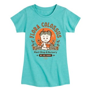 Girls' - Marvel - Guardians of the Galaxy Flora Colossus Groot Fitted Short Sleeve Graphic T-Shirt - 1 of 4