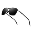 Anna-Kaci Men's Sleek Square Polarized UV400 Sunglasses for Driving and Daily Wear - 2 of 4