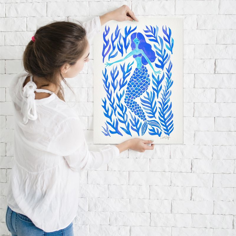 Americanflat Minimalist Animal Kelp Forest Mermaid Blue By Cat Coquillette Poster Art Print, 3 of 9