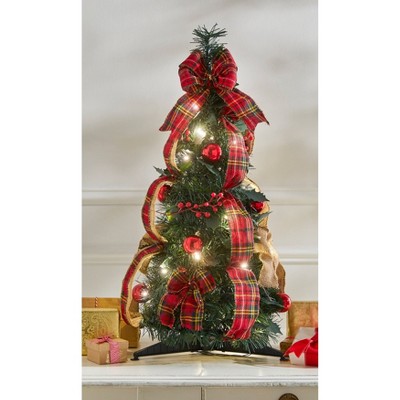 BrylaneHome Fully Decorated Pre-Lit Pop-Up Christmas Tree