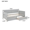 RISOKEYS Twin Size Daybed Sofa Bed with 2 Storage Drawers,Sturdy Pine Wood Frame for Bedroom,Kids Room Small Spaces & Familieslet Points - 3 of 4