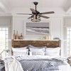 Parrot Uncle 52" Modern Black Ceiling Fan with Lights and Remote - 3 of 4