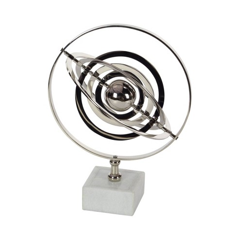 18 X 12 Traditional Silver And Black Armillary Sphere Silver Olivia May Target