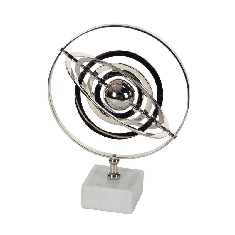18&#34; x 12&#34; Traditional Silver and Black Armillary Sphere Silver - Olivia &#38; May, 1 of 9
