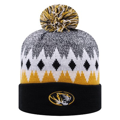 NCAA Missouri Tigers Men's Jagged Knit Cuffed Beanie with Pom