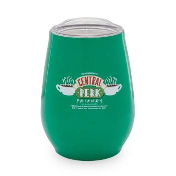 Silver Buffalo Friends Central Perk Double-Walled Stainless Steel Wine Tumbler | 10 Ounces