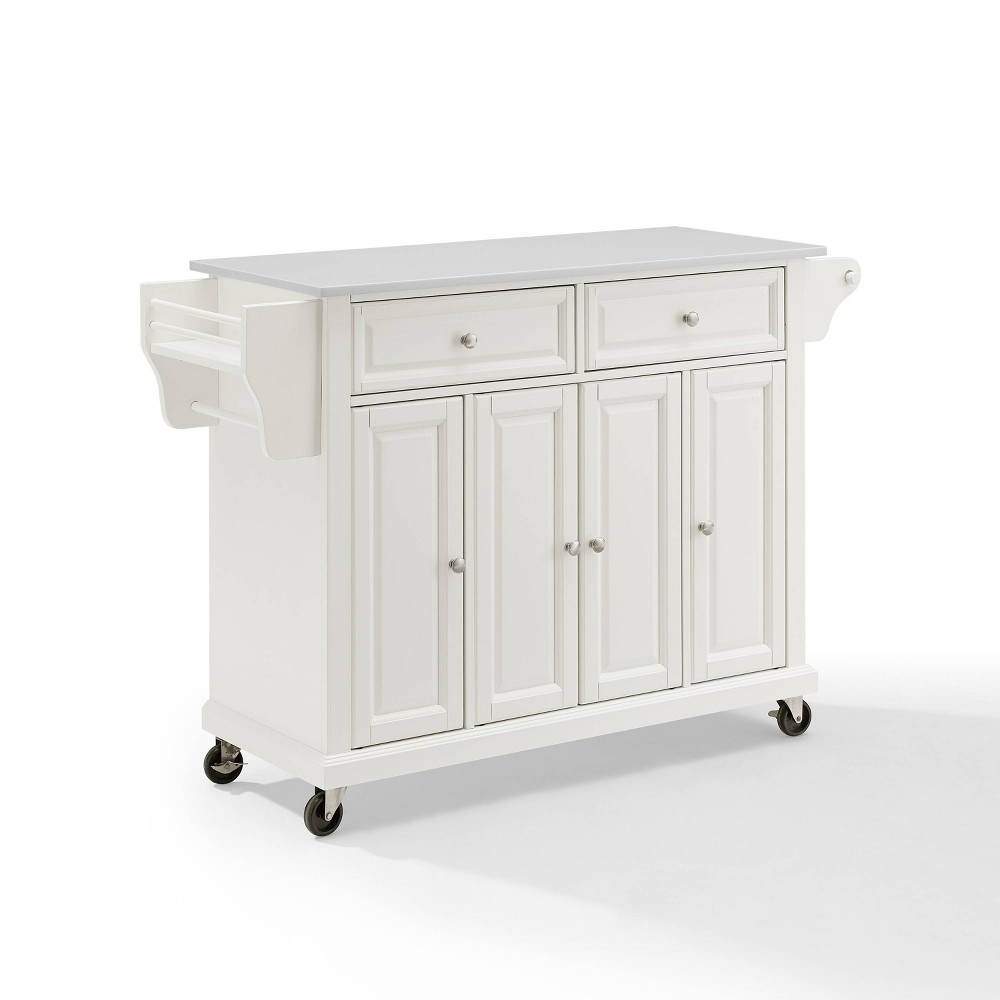 Photos - Other Furniture Crosley Full Size Granite Top Kitchen Cart White  