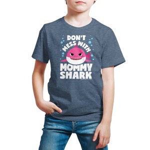 Boys' - Baby Shark - Don't Mess With Mama Shark Short Sleeve Graphic T-Shirt - 1 of 4