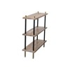 Storied Home 37" Mango Wood 3-Tier Shelf Black: Brass Finish, Rectangular, Space Saver - 4 of 4