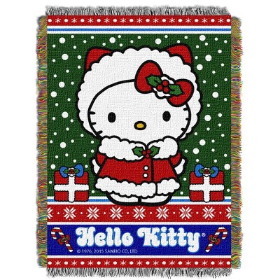 Hello Kitty Snowy Kitty Tapestry Throw