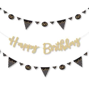 Big Dot Of Happiness Adult 60th Birthday - Gold - Birthday Party Hanging  Decor - Party Decoration Swirls - Set Of 40 : Target