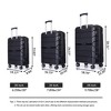 3 Piece Luggage Set,Hardshell Suitcase Set with Spinner Wheels & TSA Lock,Expandable Lightweight Travel Luggage - 2 of 4