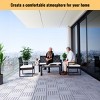 Syemin Carpet Tiles 30 PCS Interlocking Deck Tiles Striped Pattern, Square Hardwood Outdoor Flooring for Patio, Pool Side, Gray, 12"*12"*0.75" - 2 of 4