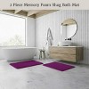 Lavish Home 2-Piece Chenille Memory Foam Bathroom Rugs Set - 2 of 4
