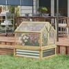Outsunny Raised Garden Bed with Polycarbonate Greenhouse, Garden Wooden Cold Frame Greenhouse Flower Planter Protection, 35.5" x 31.5" x 36" - 3 of 4