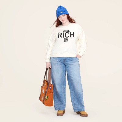 Women's Graphic Print Pullover Sweatshirt - Woolrich x Target Cream