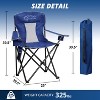 Bestier Foldable Camp Chair,Outdoor Chair with Side Pocket & Cup Holder - 2 of 4