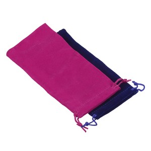 Unique Bargains Jewelry Glasses Wedding Drawstring Storage Bags 2 Pcs - 1 of 3