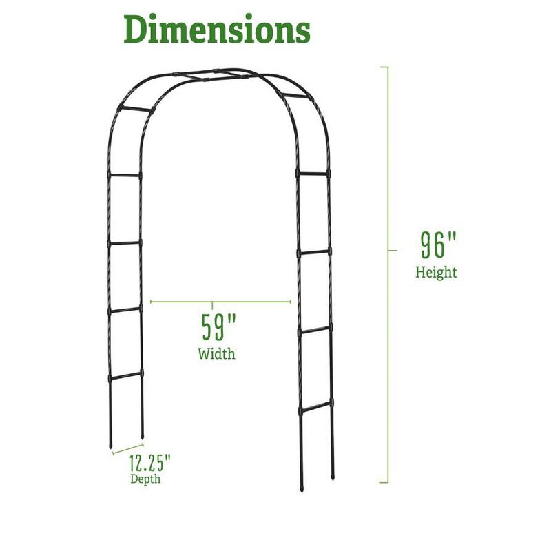 Gardener's Supply Company Titan Arch Arbor Garden Trellis | Sturdy Tall Garden Arch Plant Support for Climbing Plants, Vines and Flowers | Elegant, 3 of 5